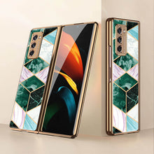 Load image into Gallery viewer, Luxury Plating Glass Case Anti-knock Protective Hard Edge Cover For Samsung Galaxy Z Fold 2 5G