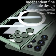 Load image into Gallery viewer, Electroplated Clear Phone Case With Magnetic MagSafe Charging Coil For Samsung Galaxy S23 Ultra Plus - {{ shop_name}} varyfun