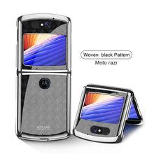 Load image into Gallery viewer, Luxury Plating Fold Case Plexiglass Pattern Shockproof Edge Cover For Motorola Moto Razr 5G