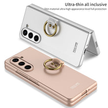 Load image into Gallery viewer, Electroplated Slim Samsung Galaxy Z Fold 5 Case with Front Screen Tempered Glass Protector & Ring - mycasety2023 Mycasety