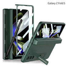 Load image into Gallery viewer, Magnetic Full Coverage Samsung Galaxy Z Fold 5 Case with Front Tempered Glass Protector and Hidden Pen Holder - mycasety2023 Mycasety