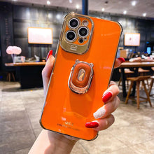 Load image into Gallery viewer, Luxury Electroplating Stand Ring Holder Phone Case With Finger Ring for iPhone 12 Pro MAX 11 Pro XS XR X SE 6 6s 7 8 Plus 12Mini - VooChoice
