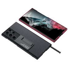 Load image into Gallery viewer, Ultra-Thin Leather Case for Samsung Galaxy S23 S23 Plus S23 Ultra With Kickstand
