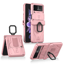 Load image into Gallery viewer, Magnetic Armor Ring Holder Case For Samsung Galaxy Z Flip 3 5G With Lens Protection Cap