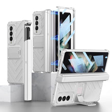 Load image into Gallery viewer, Magnetic Armor All-included Slide Pen Case With Back Screen Glass Hinge Holder Phone Cover For Samsung Galaxy Z Fold3 Fold4 5G