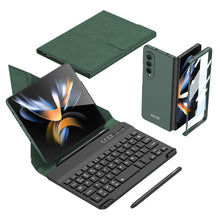 Load image into Gallery viewer, Bluetooth 3.0 Keyboard Magnetic Folding Bracket All-inclusive Leather Cover For Samsung Galaxy Z Fold3 Fold4 5G Come With keyboard+Holster Bracket+Phone Case+Capacitive Pen
