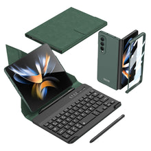 Load image into Gallery viewer, Bluetooth 3.0 Keyboard Magnetic Folding Bracket All-inclusive Leather Cover For Samsung Galaxy Z Fold3 Fold4 5G Come With keyboard+Holster Bracket+Phone Case+Capacitive Pen