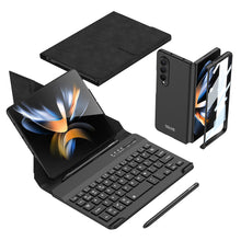 Load image into Gallery viewer, Bluetooth 3.0 Keyboard Magnetic Folding Bracket All-inclusive Leather Cover For Samsung Galaxy Z Fold3 Fold4 5G Come With keyboard+Holster Bracket+Phone Case+Capacitive Pen
