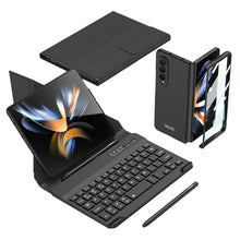 Load image into Gallery viewer, Bluetooth 3.0 Keyboard Magnetic Folding Bracket All-inclusive Leather Cover For Samsung Galaxy Z Fold3 Fold4 5G Come With keyboard+Holster Bracket+Phone Case+Capacitive Pen