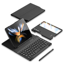 Load image into Gallery viewer, Bluetooth 3.0 Keyboard Magnetic All-inclusive Leather Cover For Samsung Galaxy Z Fold3 Fold4 5G Come With keyboard+Holster Bracket+Phone Case+Capacitive Pen
