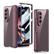 Load image into Gallery viewer, Electroplated Transparent Magnetic Hinge All-included Phone Case With Back Screen Protector For Samsung Galaxy Z Fold5 Fold4 - mycasety2023 Mycasety