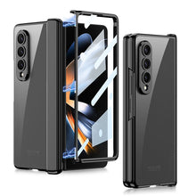 Load image into Gallery viewer, Electroplated Transparent Magnetic Hinge All-included Phone Case With Back Screen Protector For Samsung Galaxy Z Fold5 Fold4 - mycasety2023 Mycasety