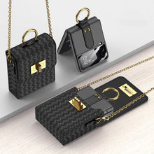 Load image into Gallery viewer, Luxury Leather Mini Phone Bag with Gold Chain For Samsung Galaxy Z Flip4 Flip3 5G - mycasety2023 Mycasety