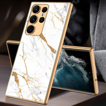 Load image into Gallery viewer, Luxury Marble Pattern Camera All-inclusive Electroplating Process Case For Samsung S23 S22 S21 Ultra Plus