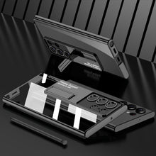 Load image into Gallery viewer, Magnetic Bracket Electroplated Soft Clear Phone Case For Samsung Galaxy S23 S22 Ultra Plus