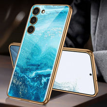 Load image into Gallery viewer, Luxury Plating Anti-knock Protection Tempered Glass Case For Samsung Galaxy S21 S22 S23 Plus Ultra