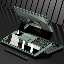 Load image into Gallery viewer, Magnetic Bracket Electroplated Soft Clear Phone Case For Samsung Galaxy S23 S22 Ultra Plus