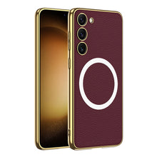 Load image into Gallery viewer, Magnetic Magsafe Leather Soft Case for Samsung Galaxy S23 Ultra Plus