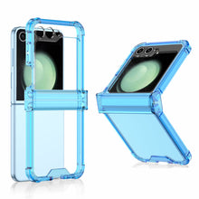 Load image into Gallery viewer, Soft Clear Ring Holder Hinge Airbag Protective Phone Case For Samsung Galaxy Z Flip5 Flip4 Flip3 - mycasety2023 Mycasety