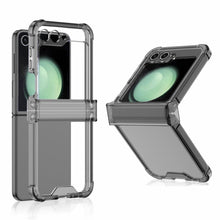 Load image into Gallery viewer, Soft Clear Ring Holder Hinge Airbag Protective Phone Case For Samsung Galaxy Z Flip5 Flip4 Flip3 - mycasety2023 Mycasety