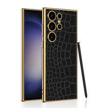 Load image into Gallery viewer, Luxury Leather Electroplated Protective Phone Case For Samsung Galaxy S24 S23 Ultra Plus