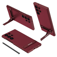 Load image into Gallery viewer, Luxury Leather Invisible Bracket Phone Case For Samsung Galaxy S24 S23 Ultra Plus