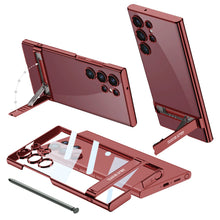 Load image into Gallery viewer, Electroplating Invisible Bracket Phone Case For Samsung Galaxy S24 S23 Ultra Plus