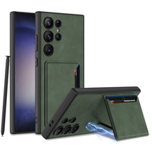 Load image into Gallery viewer, Frosted Leather Phone Case With Card Holder For Samsung Galaxy S24 Ultra Plus