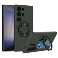 Load image into Gallery viewer, Leather Magnetic Bracket Protective Phone Case For Samsung Galaxy S24 S23 Ultra Plus