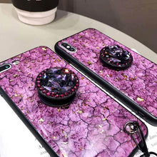 Load image into Gallery viewer, Hair Ball Airbag Bracket Diamond Huawei iPhone Samsung Case