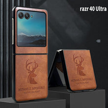Load image into Gallery viewer, Case For Motorola Razr 40 Ultra Razr 2023 Auspicious Embossed Deer Head PU Leather Case Cover - mycasety2023 Mycasety