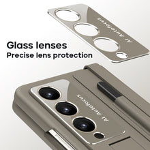 Load image into Gallery viewer, Leather Anti-fall Protective Pen Slot Phone Case With Front Protection Film & Stylus For Samsung Galaxy Z Fold5 Fold4