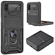 Load image into Gallery viewer, Drop Tested Cover with Magnetic Kickstand Car Mount Protective Case for Samsung Galaxy Z Flip3 Flip4 Flip5 - mycasety2023 Mycasety