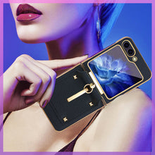 Load image into Gallery viewer, Genuine Leather Protective Phone Case For Samsung Galaxy Z Flip 5/4/3 - mycasety2023 Mycasety