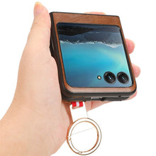 Load image into Gallery viewer, Motorola Razr 40 Ultra New Anti-Shock Business Leather Wristband Cover Case - mycasety2023 Mycasety