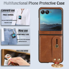 Load image into Gallery viewer, Motorola Razr 40 Ultra New Anti-Shock Business Leather Wristband Cover Case - mycasety2023 Mycasety