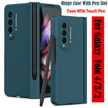 Load image into Gallery viewer, Samsung Galaxy Z Fold4 Hinge Case with Pen Slot Holder Hinge Case with Front Screen Glass Film