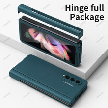 Load image into Gallery viewer, Samsung Galaxy Z Fold4 Hinge Case with Pen Slot Holder Hinge Case with Front Screen Glass Film