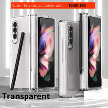 Load image into Gallery viewer, Samsung Galaxy Z Fold4 Hinge Case with Pen Slot Holder Hinge Case with Front Screen Glass Film