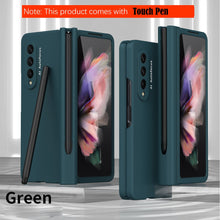 Load image into Gallery viewer, Samsung Galaxy Z Fold4 Hinge Case with Pen Slot Holder Hinge Case with Front Screen Glass Film
