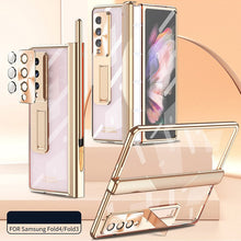 Load image into Gallery viewer, Luxury Transparent Plating Cover Magnetic Hinge Phone Case For Samsung Galaxy Z Fold3 Fold4 5G