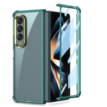 Load image into Gallery viewer, Airbag Bumper With Glass Frame Cover For Samsung Galaxy Z Fold 4 Case Shockproof Clear Soft Edge Case For Galaxy Z Fold4 5G