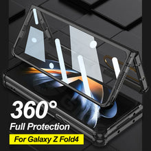 Load image into Gallery viewer, Airbag Bumper With Glass Frame Cover For Samsung Galaxy Z Fold 4 Case Shockproof Clear Soft Edge Case For Galaxy Z Fold4 5G