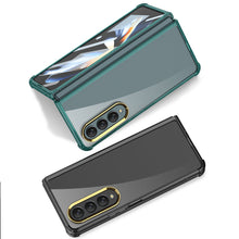 Load image into Gallery viewer, Airbag Bumper With Glass Frame Cover For Samsung Galaxy Z Fold 4 Case Shockproof Clear Soft Edge Case For Galaxy Z Fold4 5G