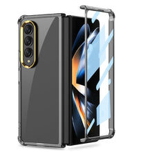 Load image into Gallery viewer, Airbag Bumper With Glass Frame Cover For Samsung Galaxy Z Fold 4 Case Shockproof Clear Soft Edge Case For Galaxy Z Fold4 5G