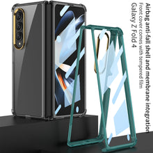 Load image into Gallery viewer, Airbag Bumper With Glass Frame Cover For Samsung Galaxy Z Fold 4 Case Shockproof Clear Soft Edge Case For Galaxy Z Fold4 5G