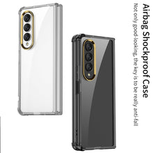 Load image into Gallery viewer, Airbag Bumper With Glass Frame Cover For Samsung Galaxy Z Fold 4 Case Shockproof Clear Soft Edge Case For Galaxy Z Fold4 5G