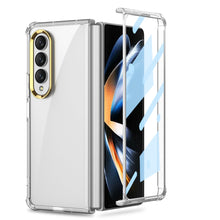 Load image into Gallery viewer, Airbag Bumper With Glass Frame Cover For Samsung Galaxy Z Fold 4 Case Shockproof Clear Soft Edge Case For Galaxy Z Fold4 5G