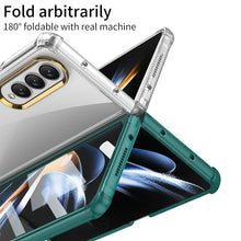 Load image into Gallery viewer, Airbag Bumper With Glass Frame Cover For Samsung Galaxy Z Fold 4 Case Shockproof Clear Soft Edge Case For Galaxy Z Fold4 5G