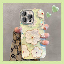 Load image into Gallery viewer, Ins Hot Oil Painting Flower iPhone/Samsung Case with Lens Protector Film